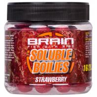 Бойлы Brain Hookable Strawberry (Клубника) Soluble 250 g, 16/20 mm (18580319)