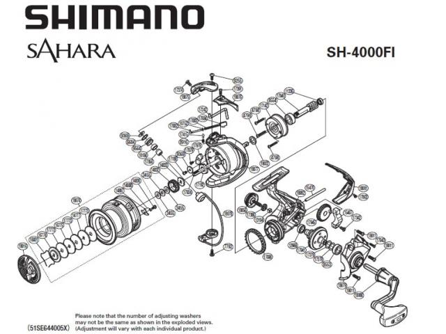 Схема катушки шимано катана 4000