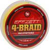 Шнур DAM Effzett 4-BRAID 125м 0,20мм 9,9кг (yellow) (3796020)